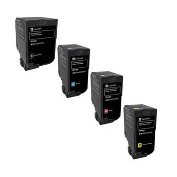 Original Multipack Lexmark CS725de Printer Toner Cartridges (4 Pack) -74C2HK0
