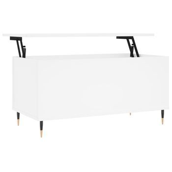 Mesa De Centro，mesa Auxiliar，mesa De Café Madera Contrachapada Blanco 90x44,5x45 Cm