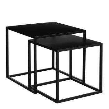 Mesa auxiliar goa negro  h33xb35xl35cm
