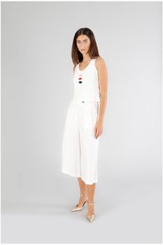 pantalón ancho con pinzas milk 40