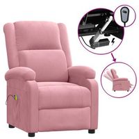 sillon de masaje electrico de terciopelo rosa vidaxl