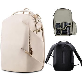 Mochila De 16l Para Drones/cámaras - Ligera, Impermeable Para Viajes Al Aire Libre Beige