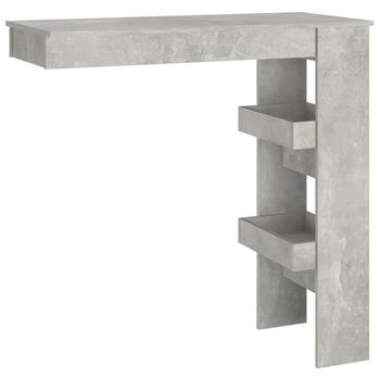 Mesa De Bar | Mesa De Bistró De Pared Madera Contrachapada Gris 102x45x103,5cm