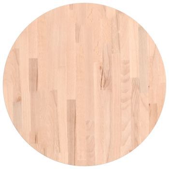 Tablero Redondo De Madera Maciza De Haya Ø60x4 Cm Vidaxl