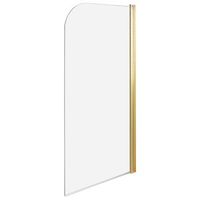mampara de ducha minimalista de vidrio templado transparente ajustable dorado 140 x 70 cm lapan