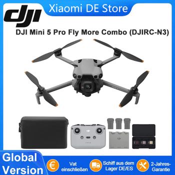 Dji Mini 5 Pro Fly More Combo (Djirc-N3) Dron con Cámara 360° Active Track Original Mejorado °     Sensor CMOS de 1 pulgada, apertura F/1.8, mini cámara para dron