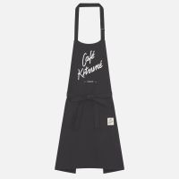 cafe kitsune mens apron - black