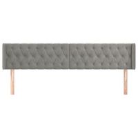 cabecero cama mueble de dormitorio de terciopelo claro 203 x 16 x 7888 cm gris m020008136