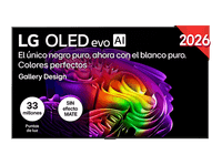 tv oled 65 - lg oled65g64lw 4k procesador inteligente r11 ai processor 4k gen3 smart tv dvb-t2 h265 gallery design negro