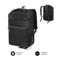 mochila portatil 16 subblim negra