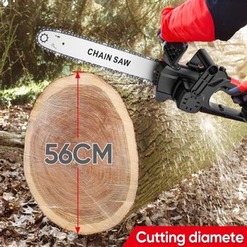 Motosierra Inalámbrica sin Escobillas, Sierra Eléctrica de Litio Portátil, Sierra para Cortar Madera para Trabajos de Carpintería y Poda de Árboles en el Hogar, Compatible con Batería Makita