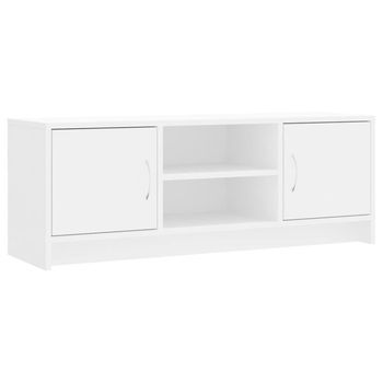 Mueble De Tv Madera De Ingeniería Blanco 102x30x37,5 Cm Vidaxl