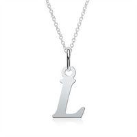 cadena con letra l de plata 925
