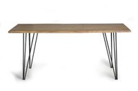 mesa de comedor en madera acacia natural y patas de metal 10 plazas