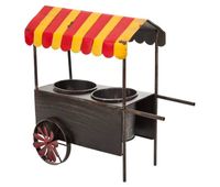 carrito macetero de metal 375x21x37