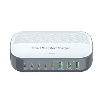 Bakeey WLX-F8C 200W cargador USB PD de 8 puertos 3 USB-A + 5 USB-C PD3.0 QC3.0 FCP AFC Cargador rápido Estación de carga