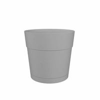 maceta circular de plastico grise claro artevasi o 40 cm