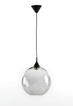 Lámpara colgante vidrio fumé Pausa E27 Ø25 cm