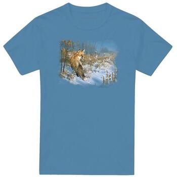 Wildlife Camiseta Winter Red Fox para mujer