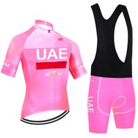 conjunto de ropa de ciclismo profesional para hombre y mujer maillot y pantalones cortos del equipo italia uae color rosa novedad de verano