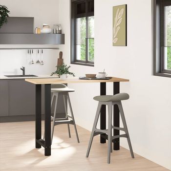 Patas De Mesa，pierna De Mesa De Centro Acero Negro 2 Uds 60x(100-101) Cm