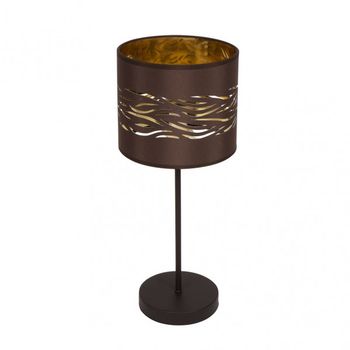 Sobremesa niebla 1xe14 marron/marron-oro 43x17x17 cm