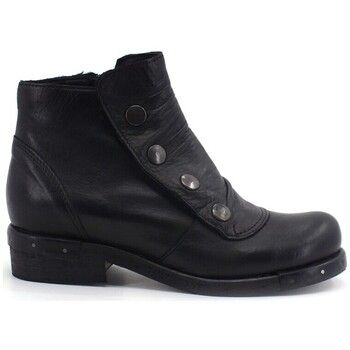 Jiudit Botines Stivaletto Polacco Bottoni Nero 1420/FC para mujer