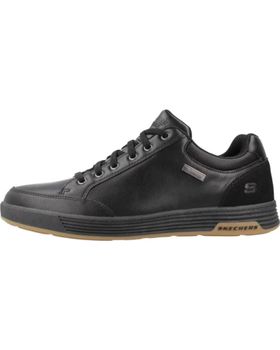 de SKECHERS SKECHERS SPARKMAN - ZAPATILLAS URBANAS DE CUERO NEGRO BLK