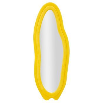 Espejo De Pared De Terciopelo Amarillo Cm 60x4x160.