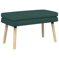 banco de doble capa verde oscuro 80 x 40 x 47 cm tela vidaxl