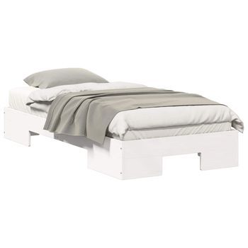 Cama Individual | Cama Para Adulto | Estructura De Cama Blanco 90 X 190 Cm