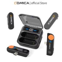 microfono lavalier inalambrico comica vimo s 24g con estuche de carga accesorios con licencia mfi para iphone y android microfono para entrevistas