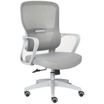 Home Heavenly Taxana Silla de Oficina Giratoria y Regulable Textil Gris