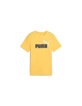 Camiseta Puma Essentials 2 Color No.1 Logo Infantil Amarillo Sunny
