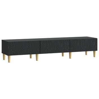 Mueble De Tv 147 X 34,5 X 30 Cm Negro Madera De Ingeniería Vidaxl