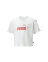 camiseta puma girls logo cropped nina white