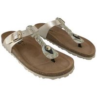 gobbs sandalias bio dedo piel trenzado para mujer