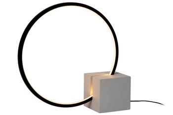 Lámpara de mesa de aluminio con 1 led integrado, negro