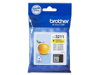 Cartucho de tinta - Brother LC-3211Y, 200 Páginas, Amarillo