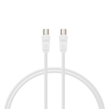PcCom Essential Coaxial Cable 3C-2V 9.5 mm Macho / 9.5 mm Hembra 3 m Blanco