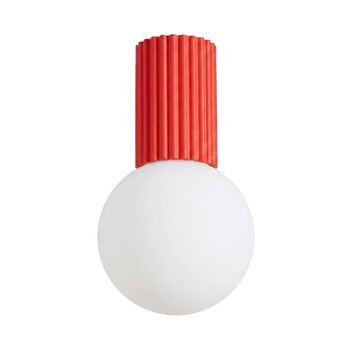 Plafone rojo aluminio/vidrio alt. 21 cm