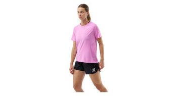 Maillot de manga corta compressport performance rosa de mujer
