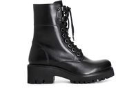 botin piel cordones black 36