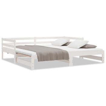 Sofá Cama Extraíble Sin Colchón Blanco 80x200 Cm Vidaxl