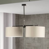 lampara colgante tamil beige 2 luces