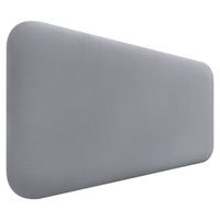 dhome cabecero tapizado en terciopelo liso redondeado para pared acusticos cabeceros absorbentes cabezal cama dormitorio gris claro 110cm