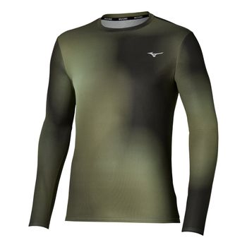 Mizuno Core Graphic Camiseta de running Hombres - verde oscuro, oliva