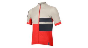 Maillot de manga corta  p  em  strong endura fs260 print granada  strong   em   p rojo   beige