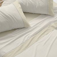 juego de sabanas 100 algodon extrasuave diseno rayas azul 200 x 190200 cm - trigo - burrito blanco
