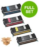 compatible multipack lexmark c734a1kgyg full set toner cartridges 4 pack